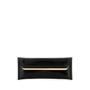 Dsquared Women Black Leather Evening Clutch